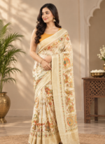 Ivory Artisan Saree - Image 2