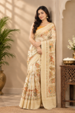 Ivory Artisan Saree - Image 4