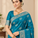 Teal Blue Traditional Saree
