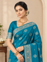 Teal Blue Traditional Saree