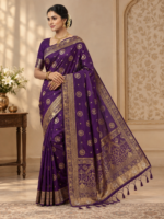 Royal Purple Zari Saree - Image 2