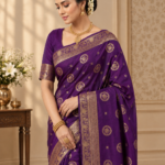 Royal Purple Zari Saree