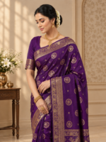 Royal Purple Zari Saree