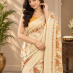 Ivory Artisan Saree
